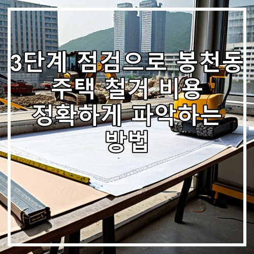 3단계 점검으로 봉천동 주택 철거 비용 정확하게 파악하는 방법