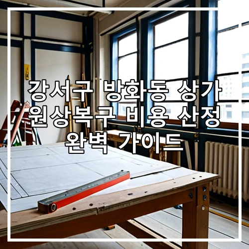 강서구 방화동 상가 원상복구 비용 산정 완벽 가이드