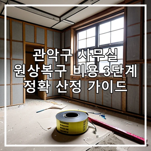 관악구 사무실 원상복구 비용 3단계 정확 산정 가이드