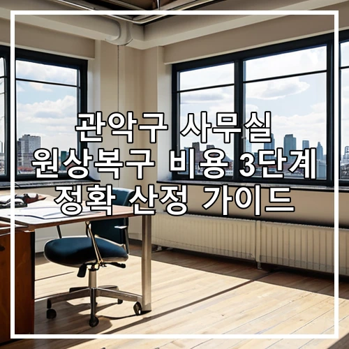 관악구 사무실 원상복구 비용 3단계 정확 산정 가이드