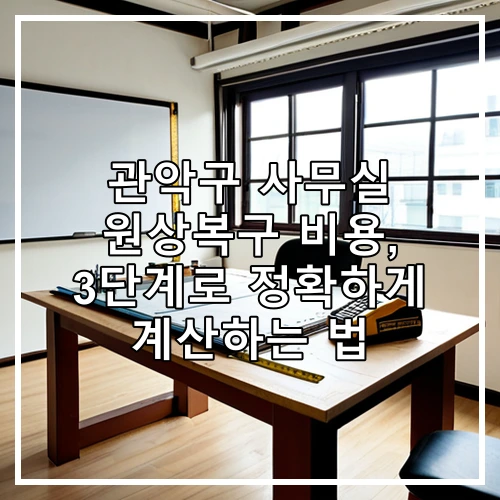 관악구 사무실 원상복구 비용, 3단계로 정확하게 계산하는 법