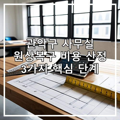 관악구 사무실 원상복구 비용 산정 3가지 핵심 단계