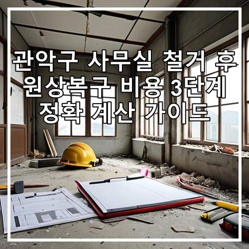 관악구 사무실 철거 후 원상복구 비용 3단계 정확 계산 가이드