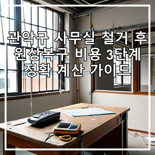 관악구 사무실 철거 후 원상복구 비용 3단계 정확 계산 가이드