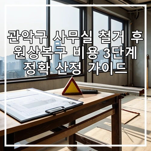 관악구 사무실 철거 후 원상복구 비용 3단계 정확 산정 가이드