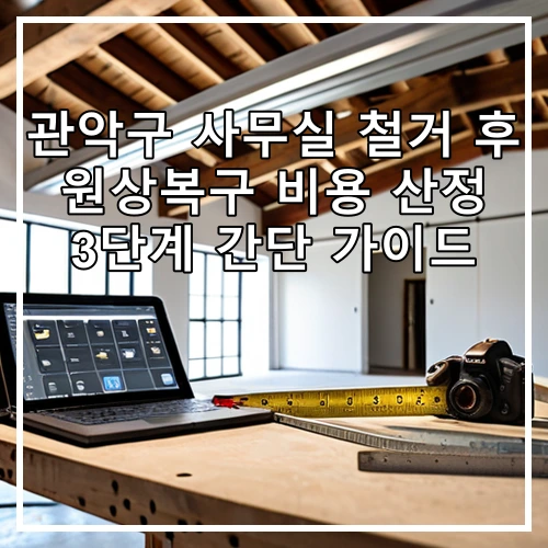 관악구 사무실 철거 후 원상복구 비용 산정 3단계 간단 가이드