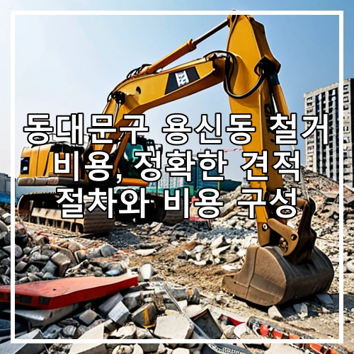 동대문구 용신동 철거 비용, 정확한 견적 절차와 비용 구성