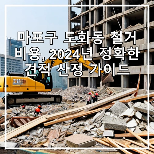 마포구 도화동 철거 비용, 2024년 정확한 견적 산정 가이드