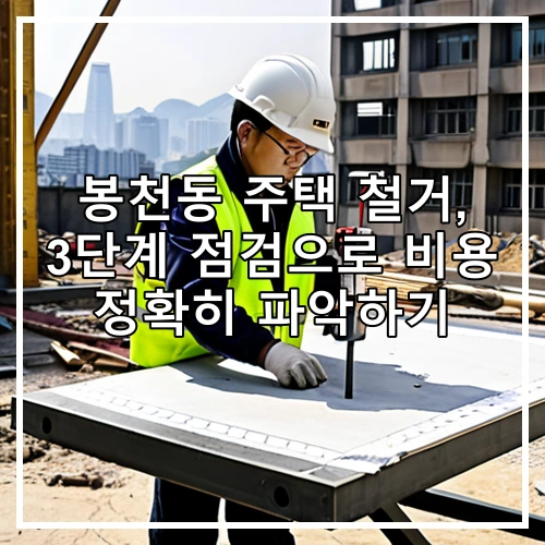 봉천동 주택 철거, 3단계 점검으로 비용 정확히 파악하기