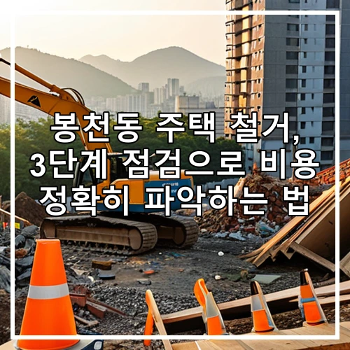 봉천동 주택 철거, 3단계 점검으로 비용 정확히 파악하는 법