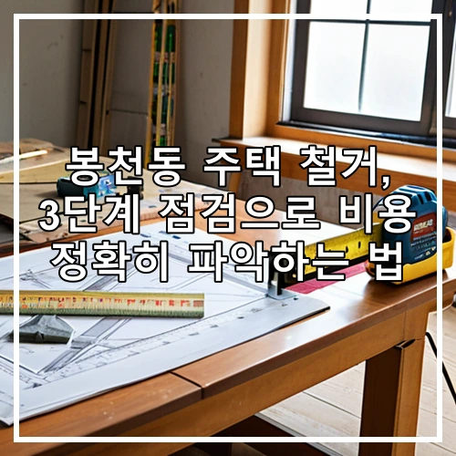 봉천동 주택 철거, 3단계 점검으로 비용 정확히 파악하는 법