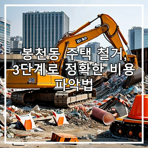 봉천동 주택 철거, 3단계로 정확한 비용 파악법