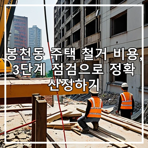 봉천동 주택 철거 비용, 3단계 점검으로 정확 산정하기
