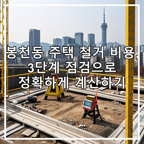 봉천동 주택 철거 비용, 3단계 점검으로 정확하게 계산하기