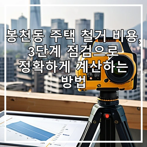 봉천동 주택 철거 비용, 3단계 점검으로 정확하게 계산하는 방법