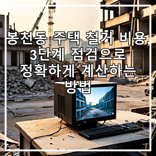봉천동 주택 철거 비용, 3단계 점검으로 정확하게 계산하는 방법