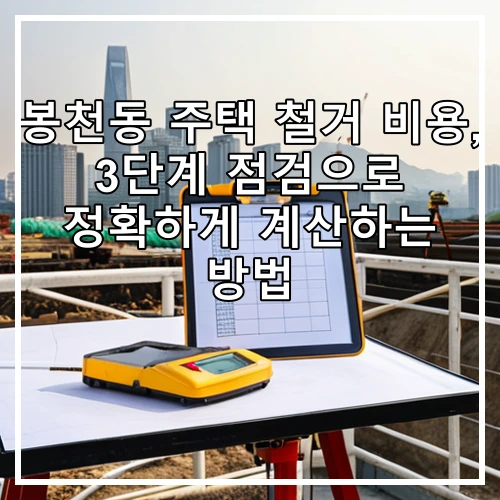 봉천동 주택 철거 비용, 3단계 점검으로 정확하게 계산하는 방법