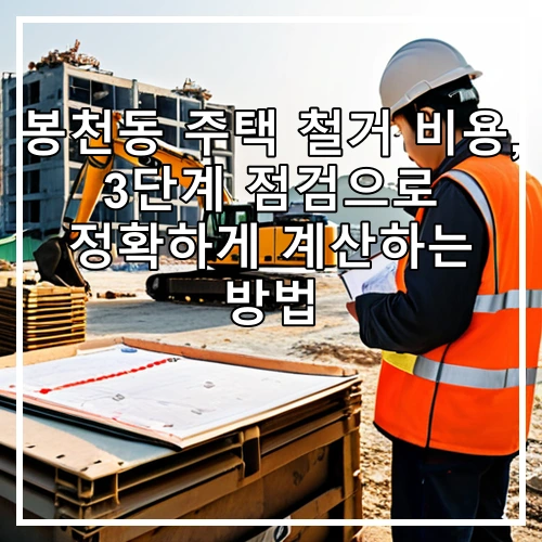 봉천동 주택 철거 비용, 3단계 점검으로 정확하게 계산하는 방법