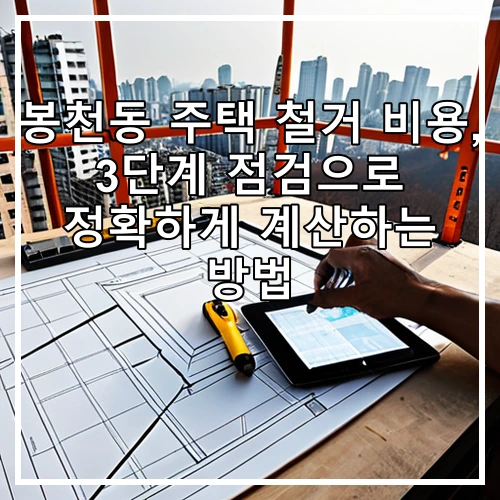 봉천동 주택 철거 비용, 3단계 점검으로 정확하게 계산하는 방법