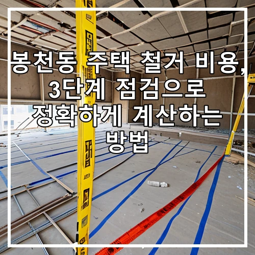 봉천동 주택 철거 비용, 3단계 점검으로 정확하게 계산하는 방법