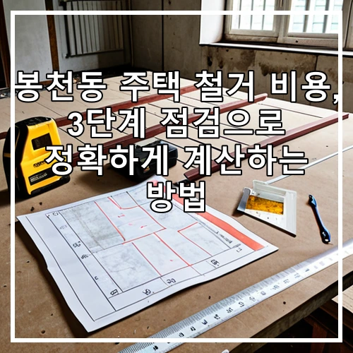 봉천동 주택 철거 비용, 3단계 점검으로 정확하게 계산하는 방법