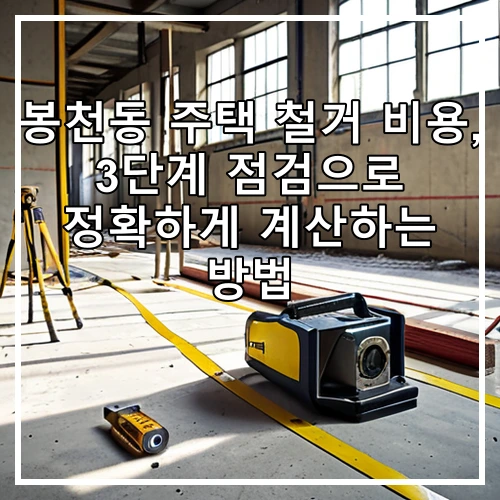 봉천동 주택 철거 비용, 3단계 점검으로 정확하게 계산하는 방법
