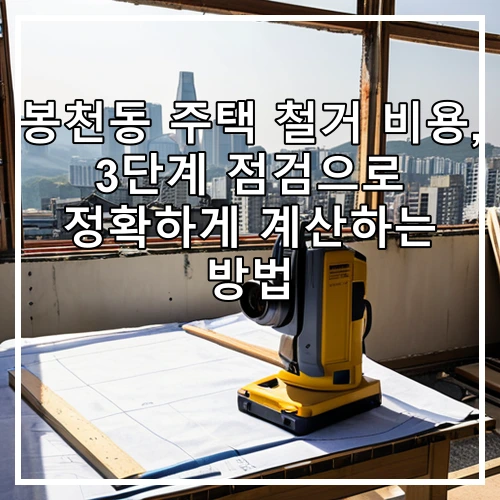 봉천동 주택 철거 비용, 3단계 점검으로 정확하게 계산하는 방법