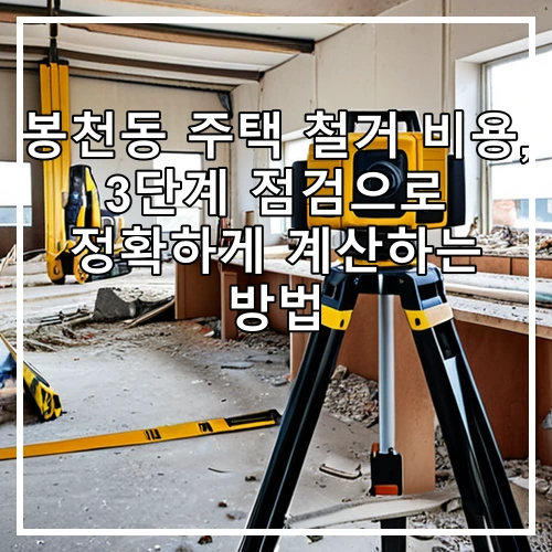 봉천동 주택 철거 비용, 3단계 점검으로 정확하게 계산하는 방법