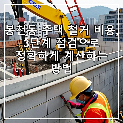 봉천동 주택 철거 비용, 3단계 점검으로 정확하게 계산하는 방법