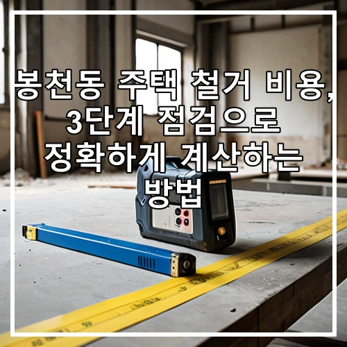 봉천동 주택 철거 비용, 3단계 점검으로 정확하게 계산하는 방법