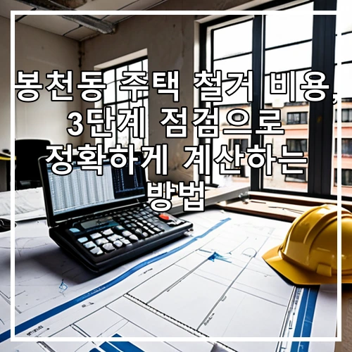 봉천동 주택 철거 비용, 3단계 점검으로 정확하게 계산하는 방법