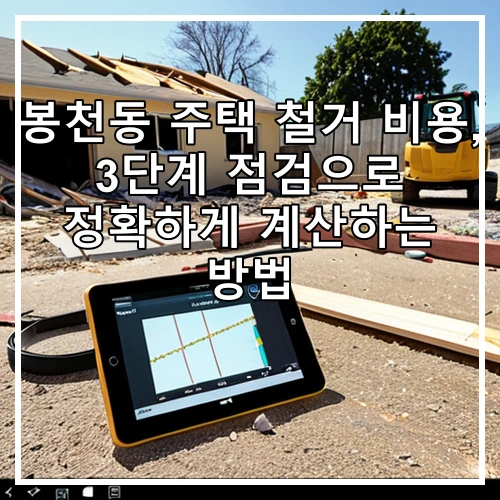 봉천동 주택 철거 비용, 3단계 점검으로 정확하게 계산하는 방법