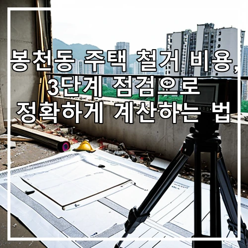봉천동 주택 철거 비용, 3단계 점검으로 정확하게 계산하는 법