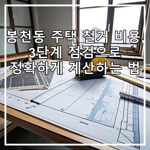 봉천동 주택 철거 비용, 3단계 점검으로 정확하게 계산하는 법