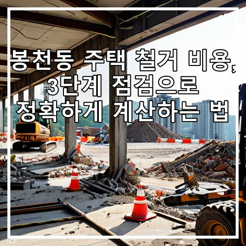 봉천동 주택 철거 비용, 3단계 점검으로 정확하게 계산하는 법
