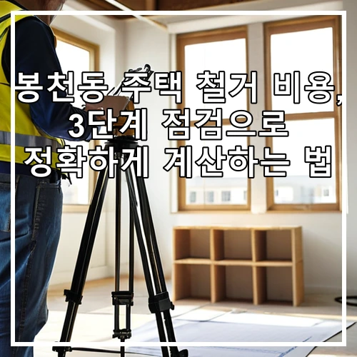 봉천동 주택 철거 비용, 3단계 점검으로 정확하게 계산하는 법