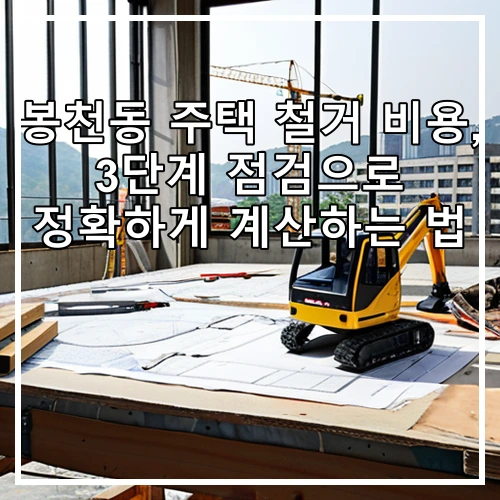 봉천동 주택 철거 비용, 3단계 점검으로 정확하게 계산하는 법