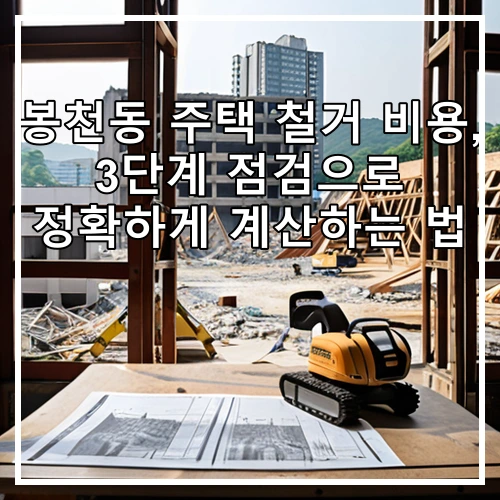 봉천동 주택 철거 비용, 3단계 점검으로 정확하게 계산하는 법