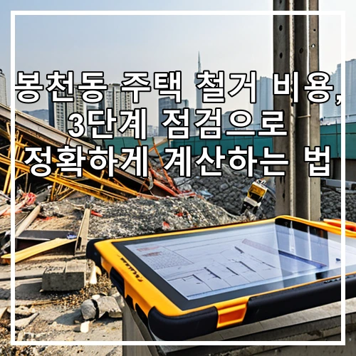 봉천동 주택 철거 비용, 3단계 점검으로 정확하게 계산하는 법