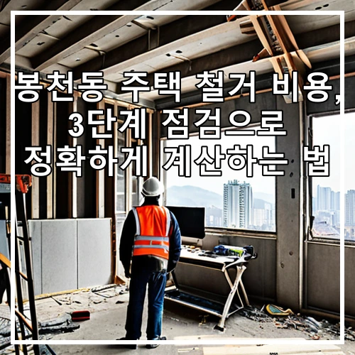 봉천동 주택 철거 비용, 3단계 점검으로 정확하게 계산하는 법