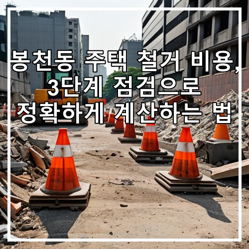 봉천동 주택 철거 비용, 3단계 점검으로 정확하게 계산하는 법