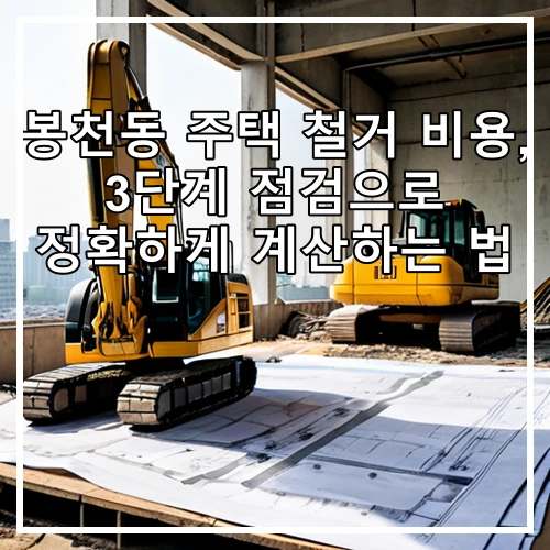 봉천동 주택 철거 비용, 3단계 점검으로 정확하게 계산하는 법