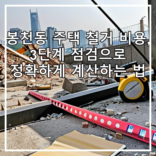 봉천동 주택 철거 비용, 3단계 점검으로 정확하게 계산하는 법