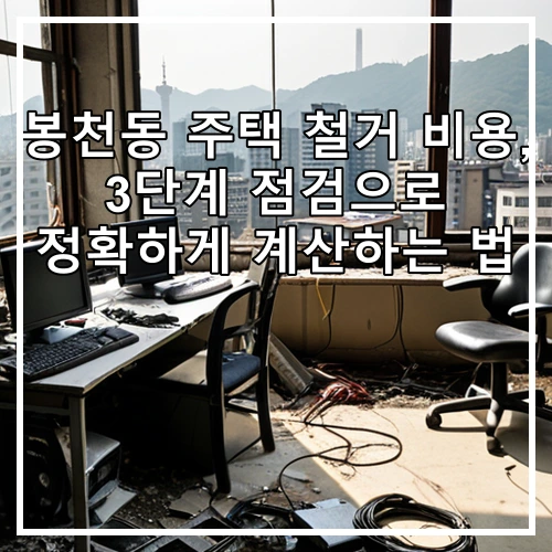 봉천동 주택 철거 비용, 3단계 점검으로 정확하게 계산하는 법