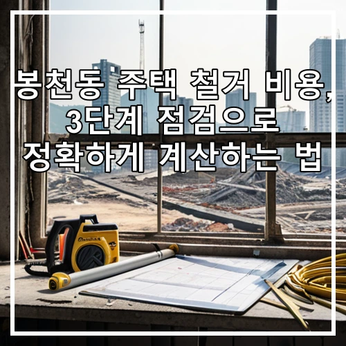 봉천동 주택 철거 비용, 3단계 점검으로 정확하게 계산하는 법
