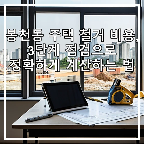 봉천동 주택 철거 비용, 3단계 점검으로 정확하게 계산하는 법
