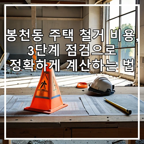 봉천동 주택 철거 비용, 3단계 점검으로 정확하게 계산하는 법