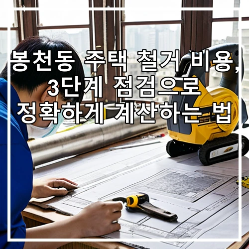 봉천동 주택 철거 비용, 3단계 점검으로 정확하게 계산하는 법