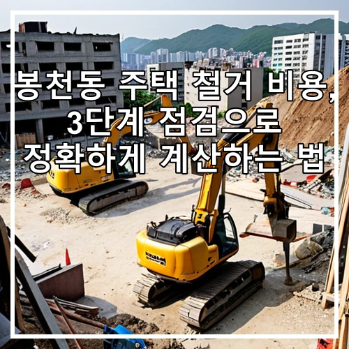 봉천동 주택 철거 비용, 3단계 점검으로 정확하게 계산하는 법