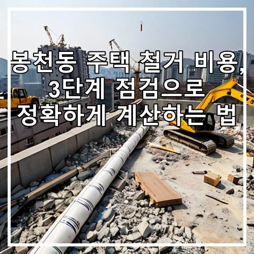 봉천동 주택 철거 비용, 3단계 점검으로 정확하게 계산하는 법
